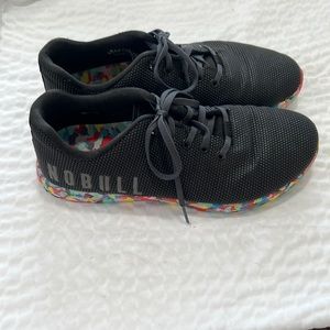 NOBULL Black Athletic Shoes with Multicolor Speckled Sole